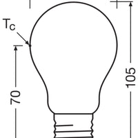 Ledvance LED Classic A60 Frosted E27 Dimmable 3.8W 2700K 806 lumens Warm White Energy Class A
