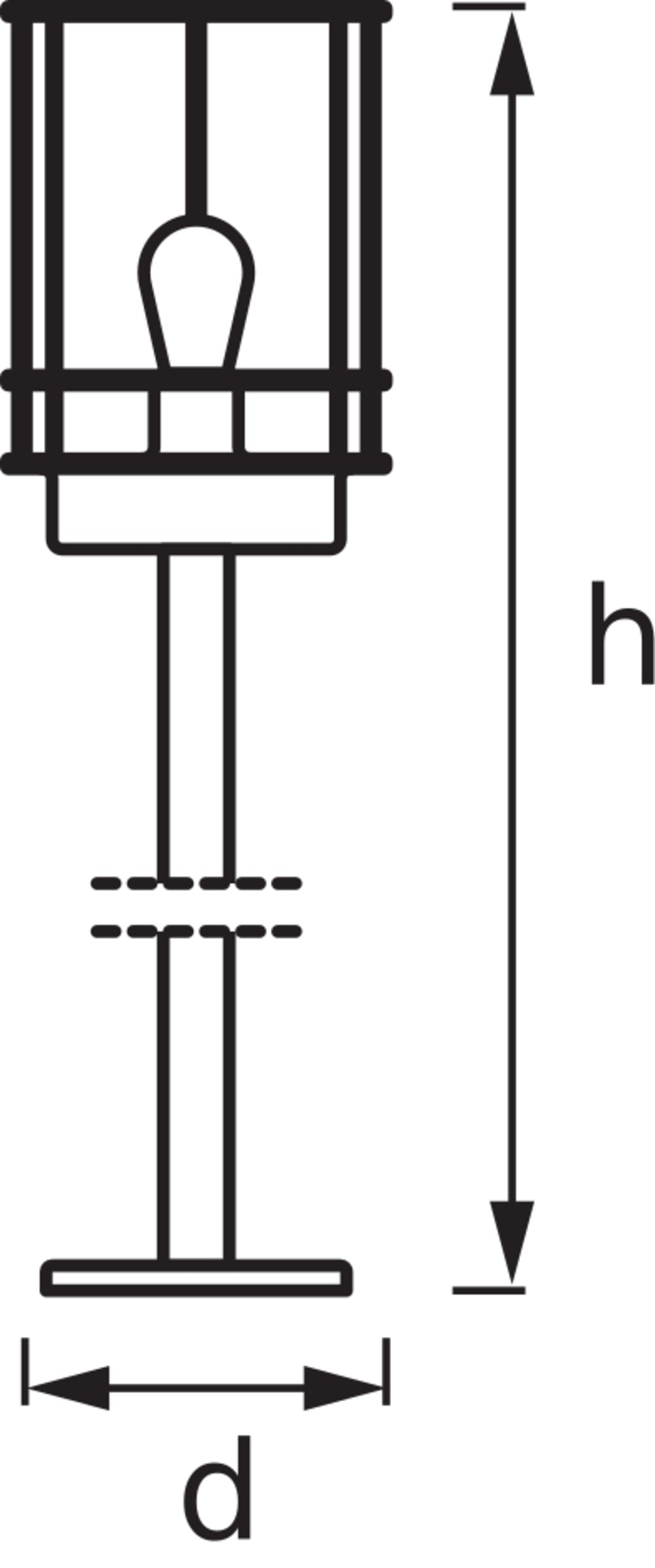 Ledvance ENDURA Classic Post 80cm E27 Lámpara de exterior de acero inoxidable para caminos LED IP44