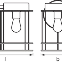 Ledvance ENDURA Classic Post Down E27 outdoor wall light Stainless Steel Glass IP44 220-240V 60W max