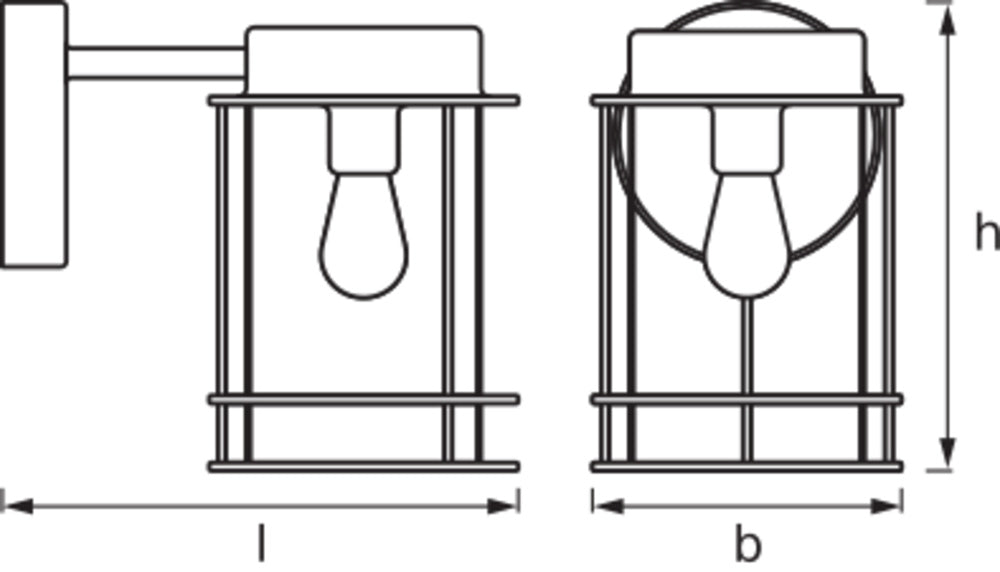 Ledvance ENDURA Classic Post Down E27 outdoor wall light Stainless Steel Glass IP44 220-240V 60W max