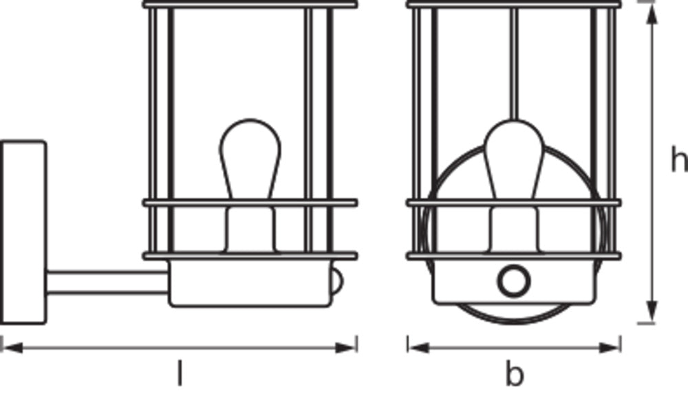 Ledvance ENDURA Classic Post Sensor Up E27 aplique de pared exterior de acero inoxidable IP44 con sensor de movimiento y luz
