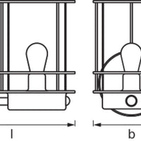 Ledvance ENDURA Classic Post Sensor Up E27 outdoor stainless steel wall light IP44 with motion and light sensor