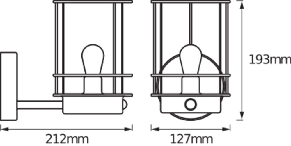 Ledvance ENDURA Classic Post Sensor Up E27 aplique de pared exterior de acero inoxidable IP44 con sensor de movimiento y luz