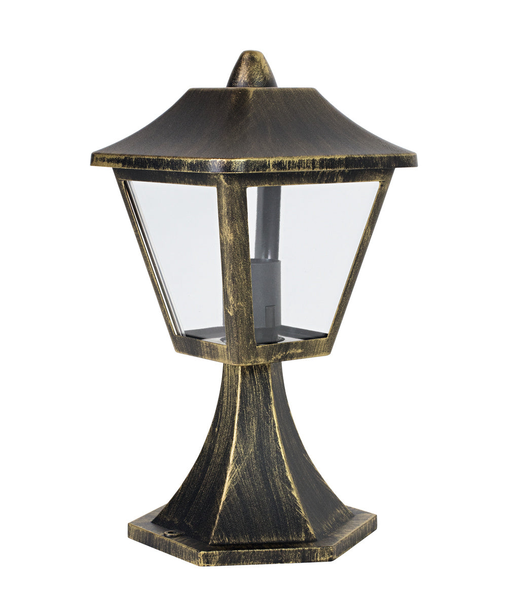 Ledvance ENDURA Classic Tradition Farol Exterior 33cm E27 Negro/Oro IP44 Aluminio Fundido a Presión