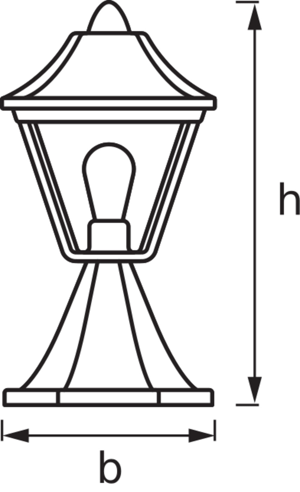 Ledvance ENDURA Classic Tradition Farol Exterior 33cm E27 Negro/Oro IP44 Aluminio Fundido a Presión