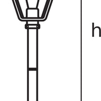 Ledvance ENDURA Classic Tradition farol de pie exterior E27 Negro/Oro IP44 aluminio 1000mm