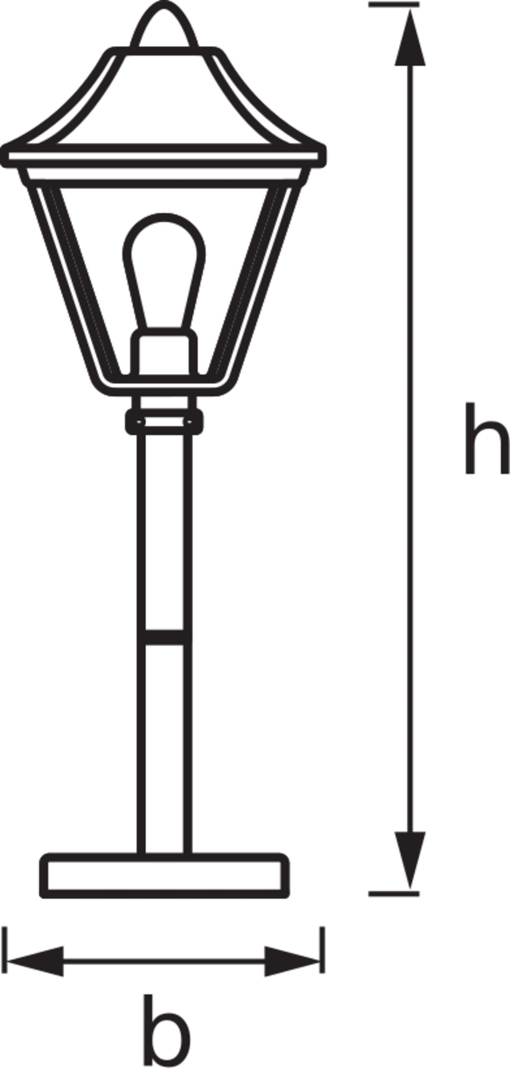 Ledvance ENDURA Classic Tradition farol de pie exterior E27 Negro/Oro IP44 aluminio 1000mm