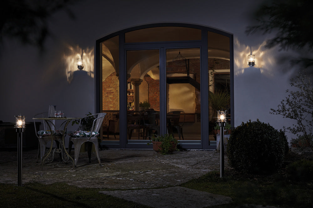 Lámpara de exterior Ledvance ENDURA Classic Post 55cm E27 de acero inoxidable IP44 con difusor de vidrio