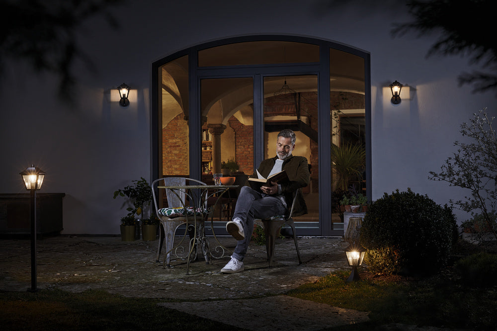 Ledvance ENDURA Classic Tradition farol de pie exterior E27 Negro/Oro IP44 aluminio 1000mm