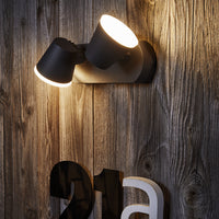 Ledvance ENDURA Style Midi Spot I aplique de pared LED 13.5W 3000K 800 lúmenes IP44 Gris oscuro exterior