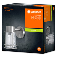Ledvance ENDURA Classic Post Down E27 aplique de pared exterior Acero Inoxidable Vidrio IP44 220-240V 60W máx