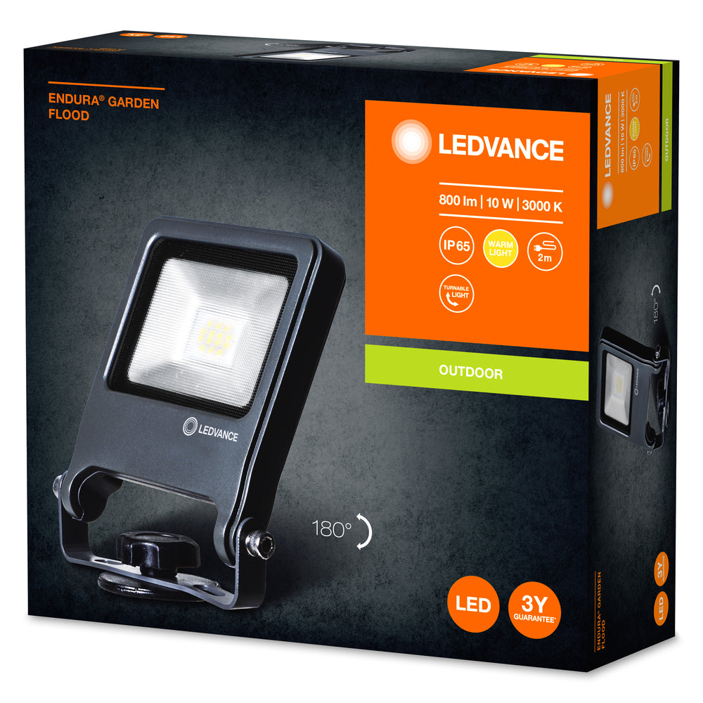 Ledvance ENDURA Foco de Jardín con Estaca LED Exterior 10W 3000K 800 lúmenes IP65 Gris Oscuro