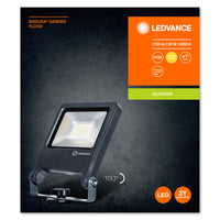 Ledvance ENDURA Garden Flood Spike Luz LED Exterior 20W 3000K 1700 lúmenes IP65 Gris Oscuro