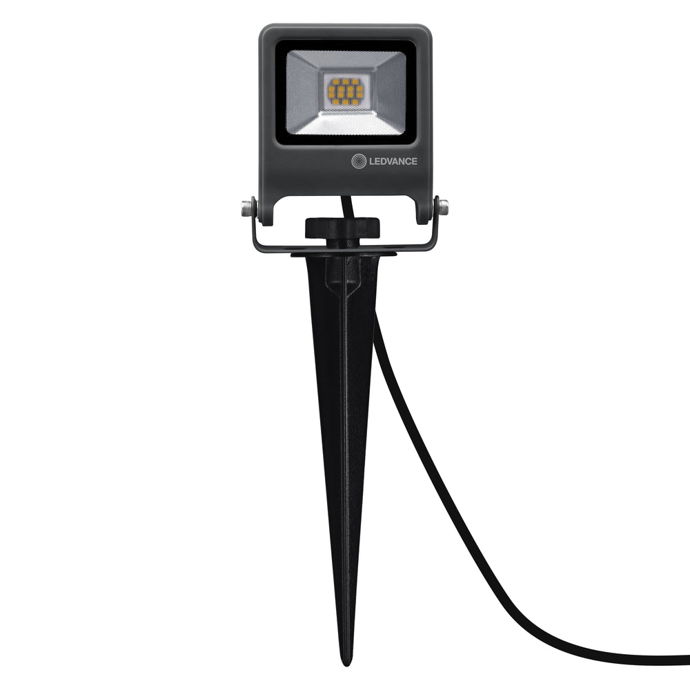 Ledvance ENDURA Foco de Jardín con Estaca LED Exterior 10W 3000K 800 lúmenes IP65 Gris Oscuro