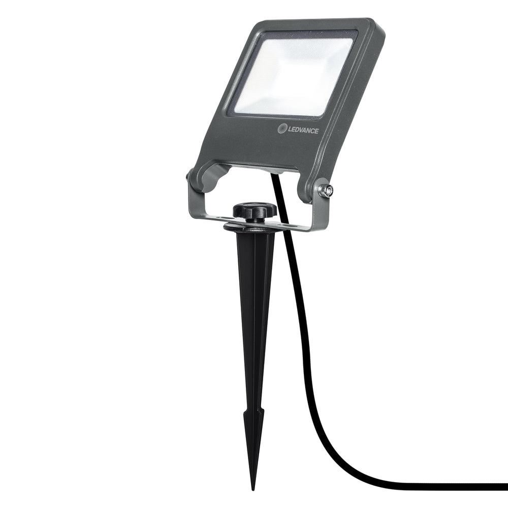 Ledvance ENDURA Garden Flood Spike Luz LED Exterior 20W 3000K 1700 lúmenes IP65 Gris Oscuro