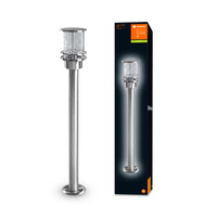 Ledvance ENDURA Classic Post 80cm E27 Lámpara de exterior de acero inoxidable para caminos LED IP44