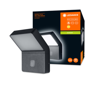 Ledvance ENDURA STYLE Luz de Pared LED 12W 3000K 750 lúmenes IP44 Gris Oscuro Exterior Montaje en Superficie