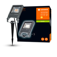 Ledvance ENDURA Garden Flood Spike Luz LED Exterior 20W 3000K 1700 lúmenes IP65 Gris Oscuro