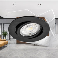 Foco LED dimmable Braytron de 7W, 630 lúmenes, temperatura de color 3IN1, negro, CRI >80, IP20