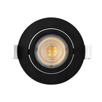 Foco LED dimmable Braytron de 7W, 630 lúmenes, temperatura de color 3IN1, negro, CRI >80, IP20