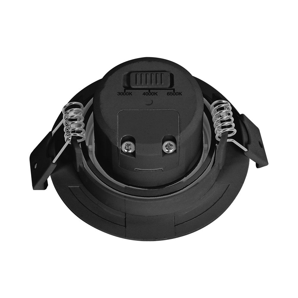 Foco LED dimmable Braytron de 7W, 630 lúmenes, temperatura de color 3IN1, negro, CRI >80, IP20