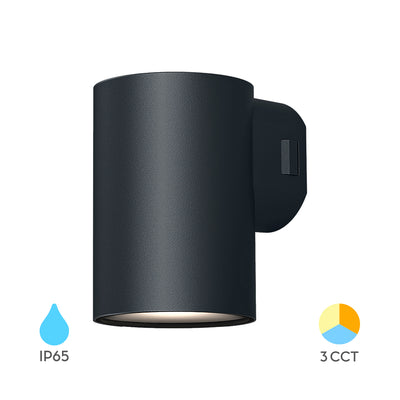 Aplique de pared exterior LED Braytron 9W 900 lúmenes IP65 gris ángulo de haz 38°