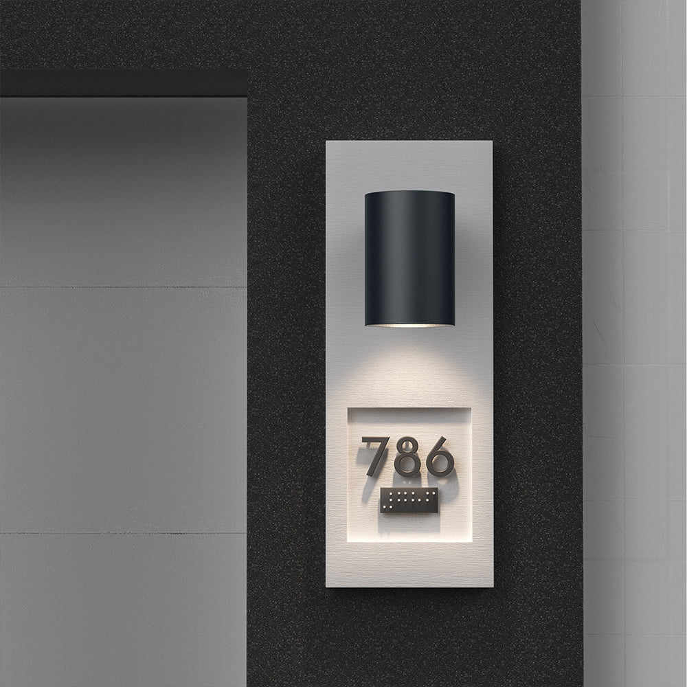 Aplique de pared exterior LED Braytron 9W 900 lúmenes IP65 gris ángulo de haz 38°