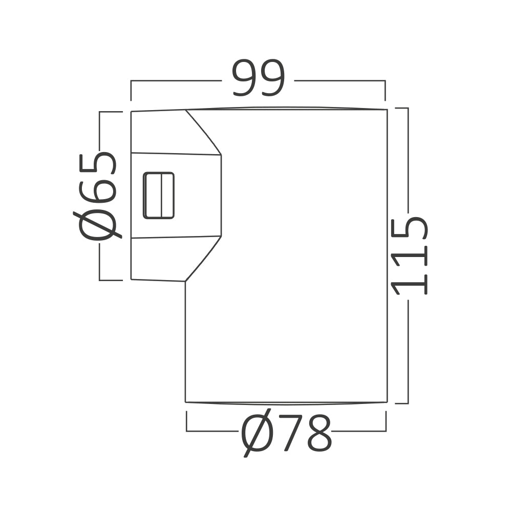 Aplique de pared exterior LED Braytron 9W 900 lúmenes IP65 gris ángulo de haz 38°