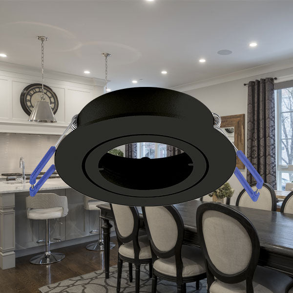 Braytron 35W GU10 foco empotrado negro 82mm MR16 lúmenes iluminación interior