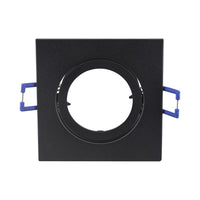 foco empotrado cuadrado negro braytron 35w, aluminio, ip20, interior gu10, mr16