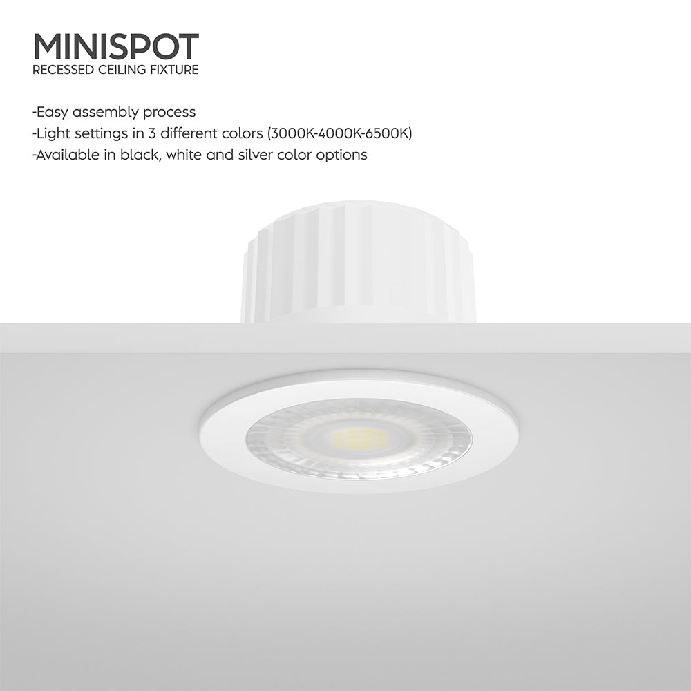 Foco LED Braytron 3W 3000K blanco cálido IP54 38° haz 210 lúmenes no regulable