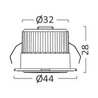 Foco LED Braytron 3W 3000K blanco cálido IP54 38° haz 210 lúmenes no regulable