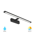 Braytron 12W LED mirror lamp, 900 lumen, 3-in-1 CCT, IP44, black aluminum, 600 mm length
