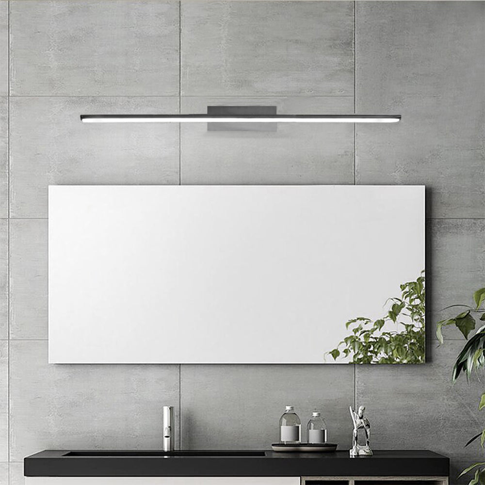Braytron 12W LED mirror lamp, 900 lumen, 3-in-1 CCT, IP44, black aluminum, 600 mm length