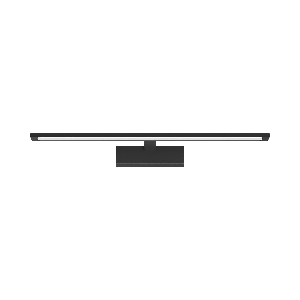 Braytron 12W LED mirror lamp, 900 lumen, 3-in-1 CCT, IP44, black aluminum, 600 mm length