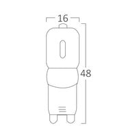 Bombilla LED Braytron G9 3W 3000K regulable 260 lúmenes 220-240V 240° Luz Cálida cápsula IP20