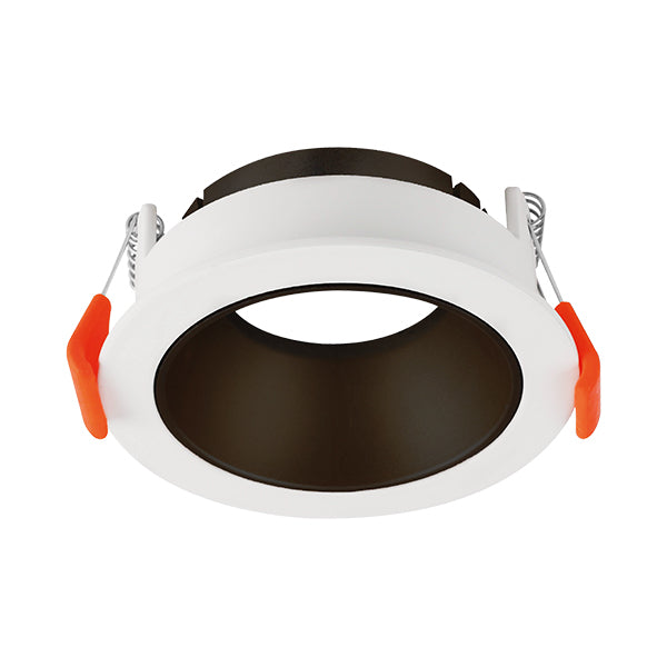 Foco empotrado LED Braytron GU10, máx. 35W, IP20, redondo de aluminio Blanco-Negro, corte de 85mm 70mm