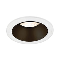 Braytron GU10 recessed LED spotlight, 35W max, IP20, round aluminium White-Black, 85mm cutout 70mm