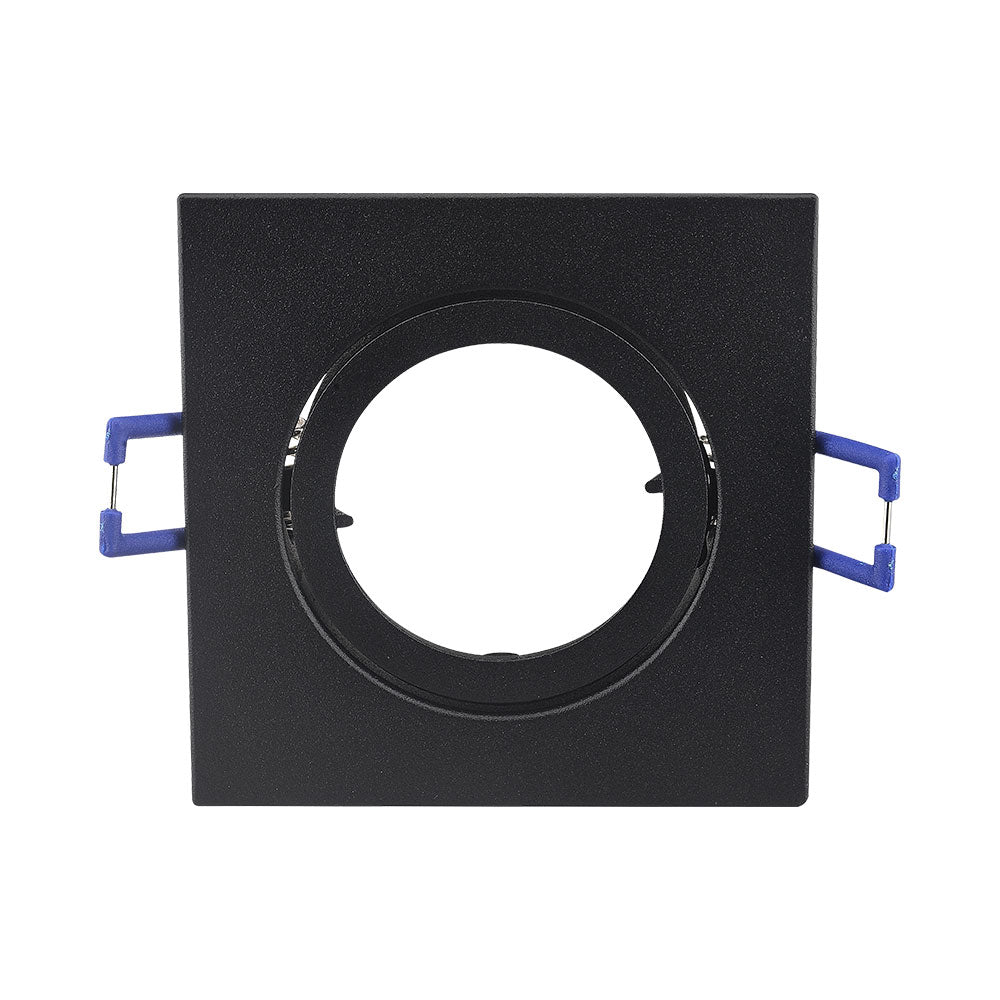 Foco LED empotrado Braytron GU10 cuadrado 82x82mm aluminio negro IP20 35W máx corte 70mm