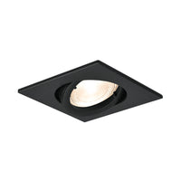 Foco LED empotrado Braytron GU10 cuadrado 82x82mm aluminio negro IP20 35W máx corte 70mm
