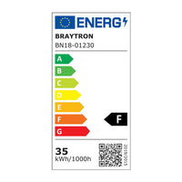 Braytron luz lineal LED 35W 6500K 3600 lúmenes IP40 220-240V Blanco 1175mm luz blanca fría para interiores