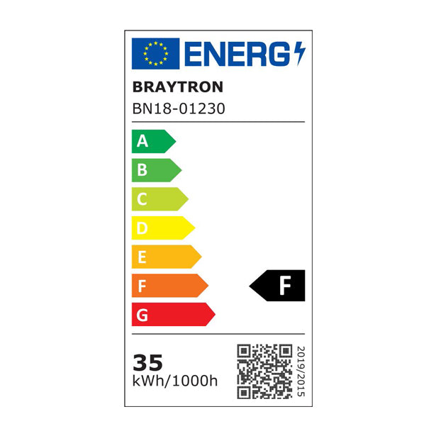 Braytron luz lineal LED 35W 6500K 3600 lúmenes IP40 220-240V Blanco 1175mm luz blanca fría para interiores