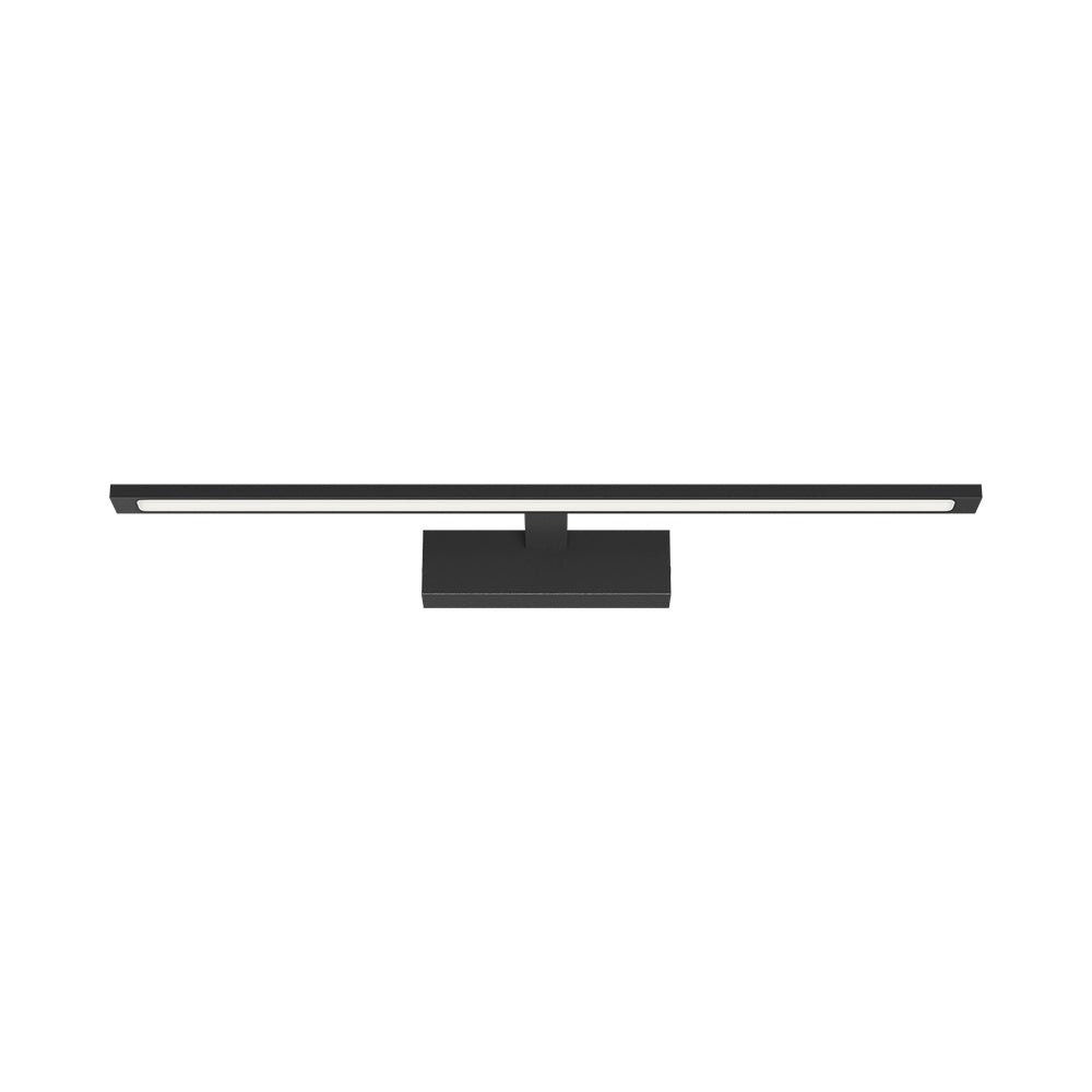 Lámpara de espejo LED Braytron 12W Negra 600mm 3-en-1 CCT 220-240V IP44 900 lúmenes Aluminio