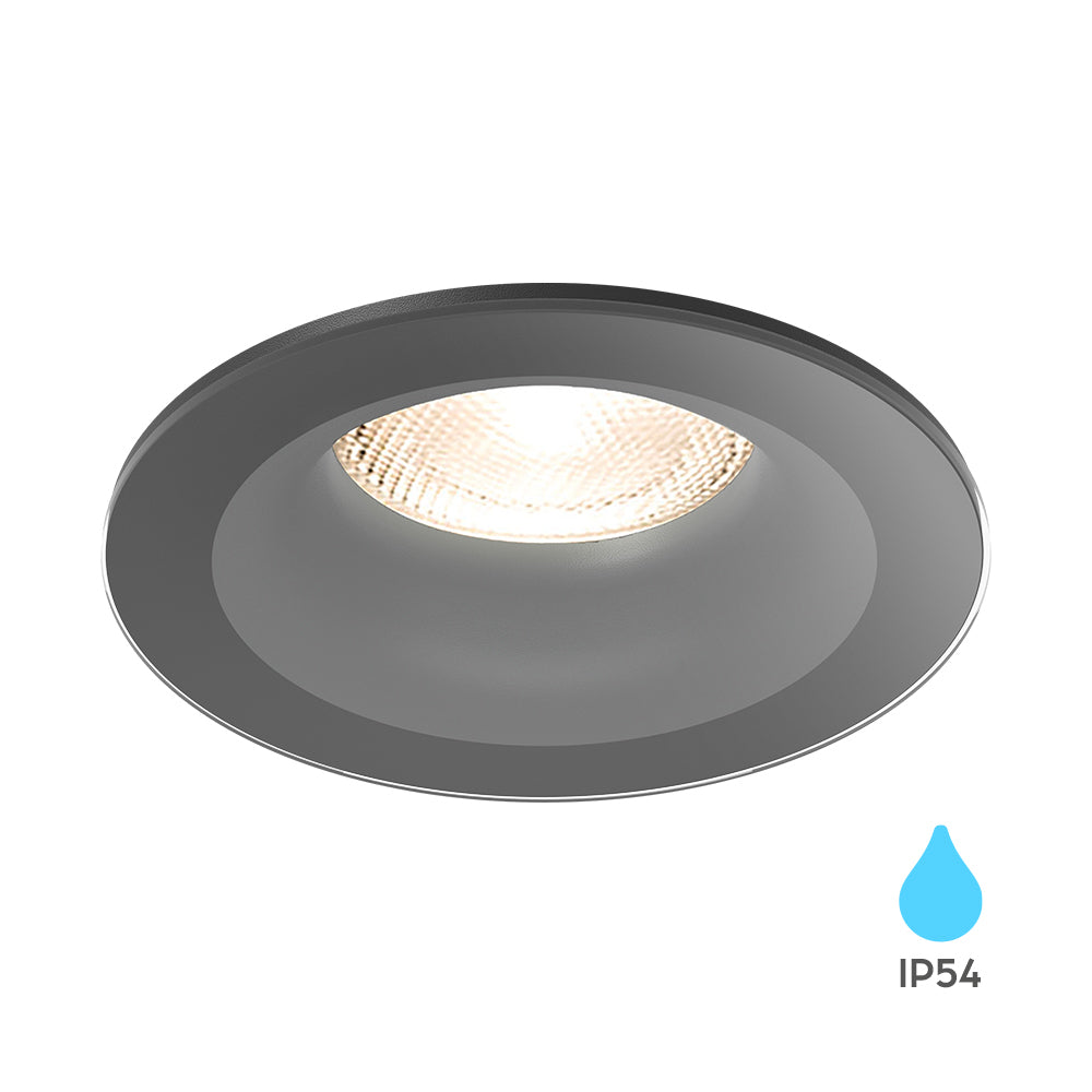 Braytron LED recessed spotlight 7W IP54 Aluminium Black 89mm cutout 70mm indoor lighting