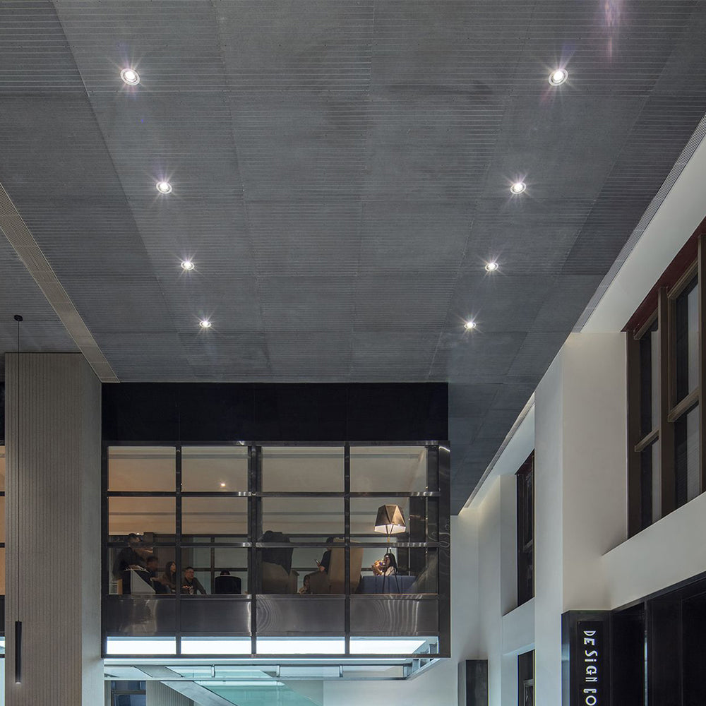 Braytron LED recessed spotlight, 7W, IP54, Aluminium White, 89x35mm, GU10 socket, indoor outdoor use