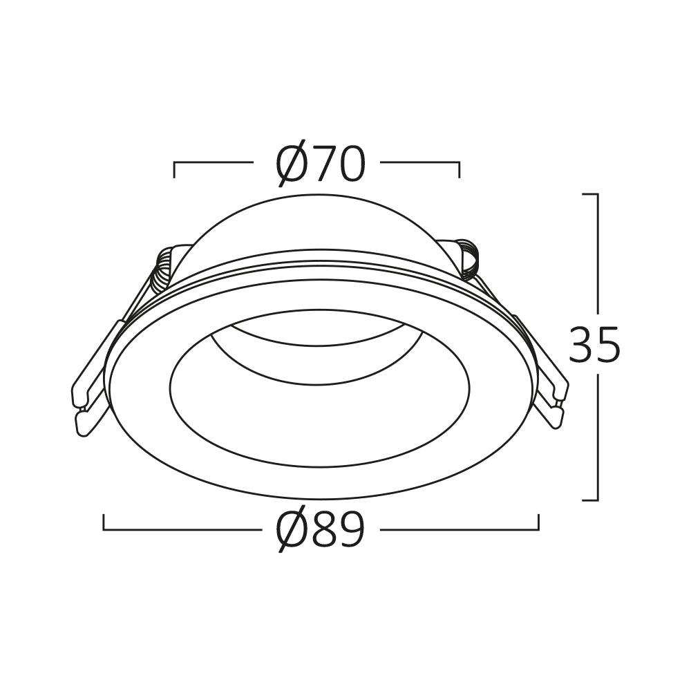 Foco empotrado LED Braytron, 7W, IP54, Aluminio Blanco, 89x35mm, casquillo GU10, uso interior exterior