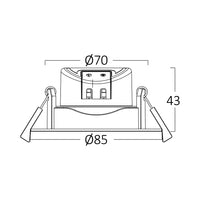 Braytron Foco LED 7W 220-240V CCT 3-en-1 Regulable Redondo Blanco IP20 630 lúmenes Haz 38°