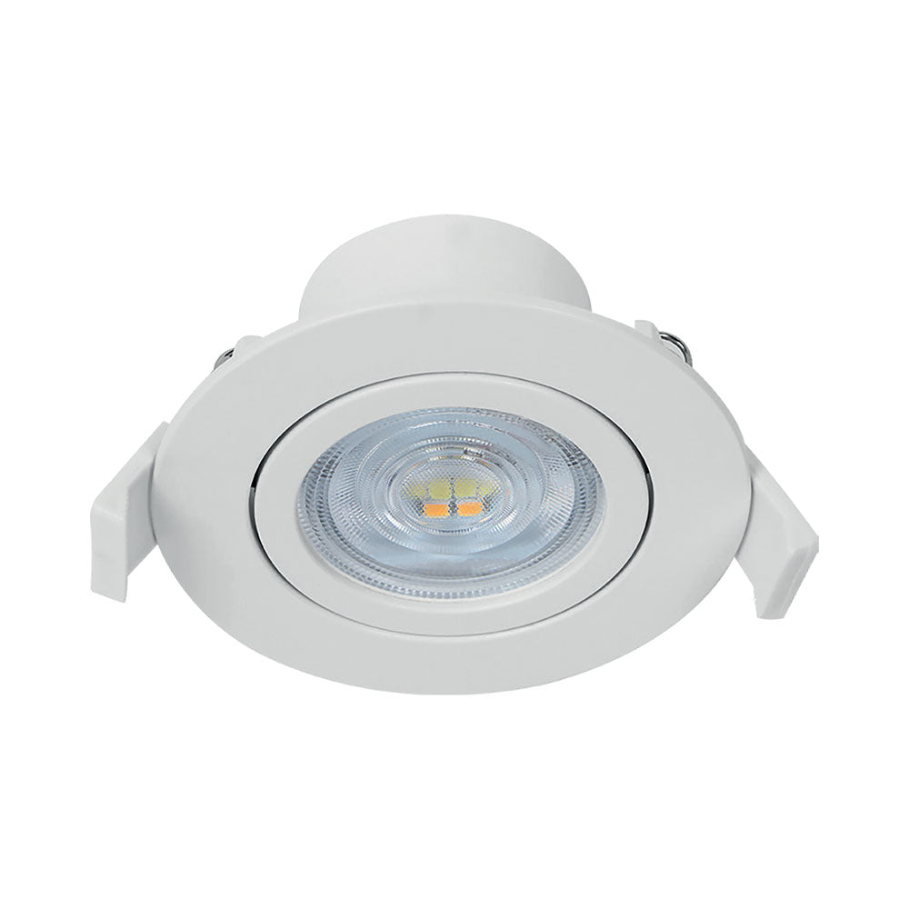 Braytron Foco LED 7W 220-240V CCT 3-en-1 Regulable Redondo Blanco IP20 630 lúmenes Haz 38°