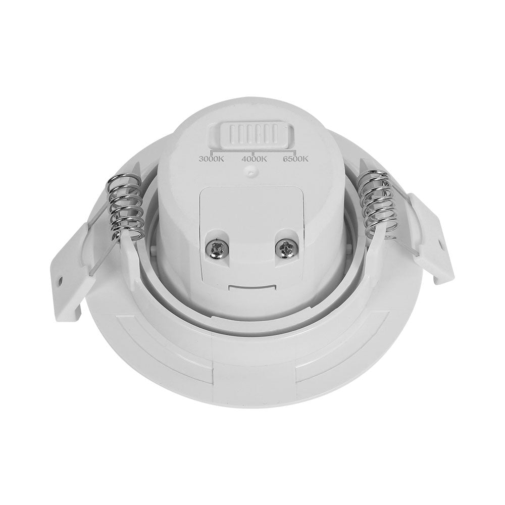 Braytron Foco LED 7W 220-240V CCT 3-en-1 Regulable Redondo Blanco IP20 630 lúmenes Haz 38°