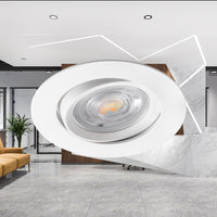Braytron Foco LED 7W 220-240V CCT 3-en-1 Regulable Redondo Blanco IP20 630 lúmenes Haz 38°